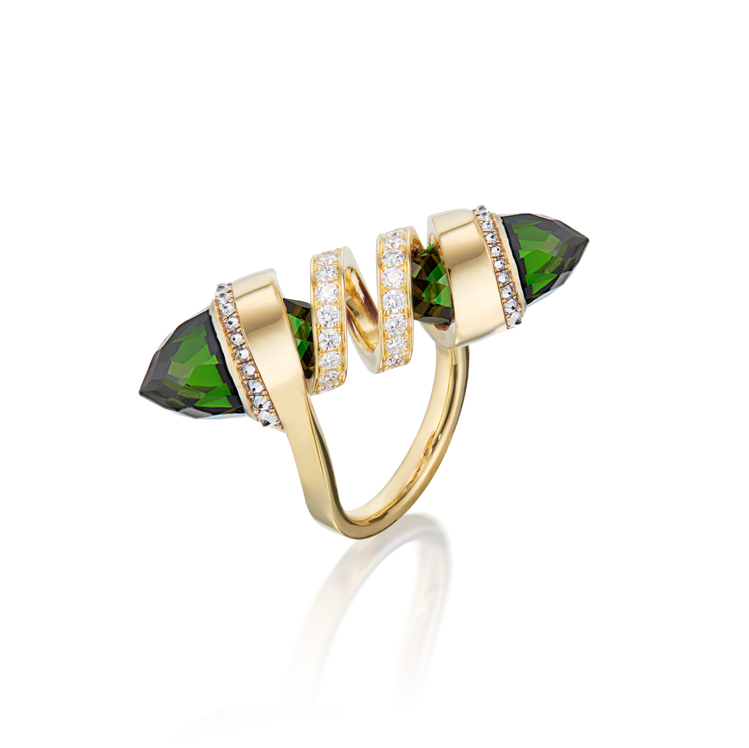 Double Bullet Curl Ring – Renisis Wearable Art